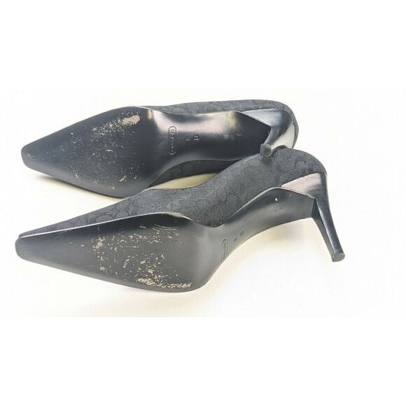 Vintage Coach Shawna Signature Pointed Toe Heels 8 - Picture 5 of 5